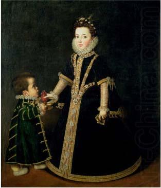 Girl with a dwarf, thought to be a portrait of Margarita of Savoy, daughter of the Duke and Duchess of Savoy, Sofonisba Anguissola